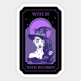 Witch With Boobies Sticker